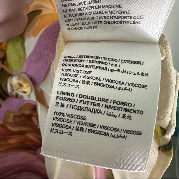 NWT Farm Rio Puff-Sleeve Boat-Neck Floral Blouse SZ M - Picture 5 of 8